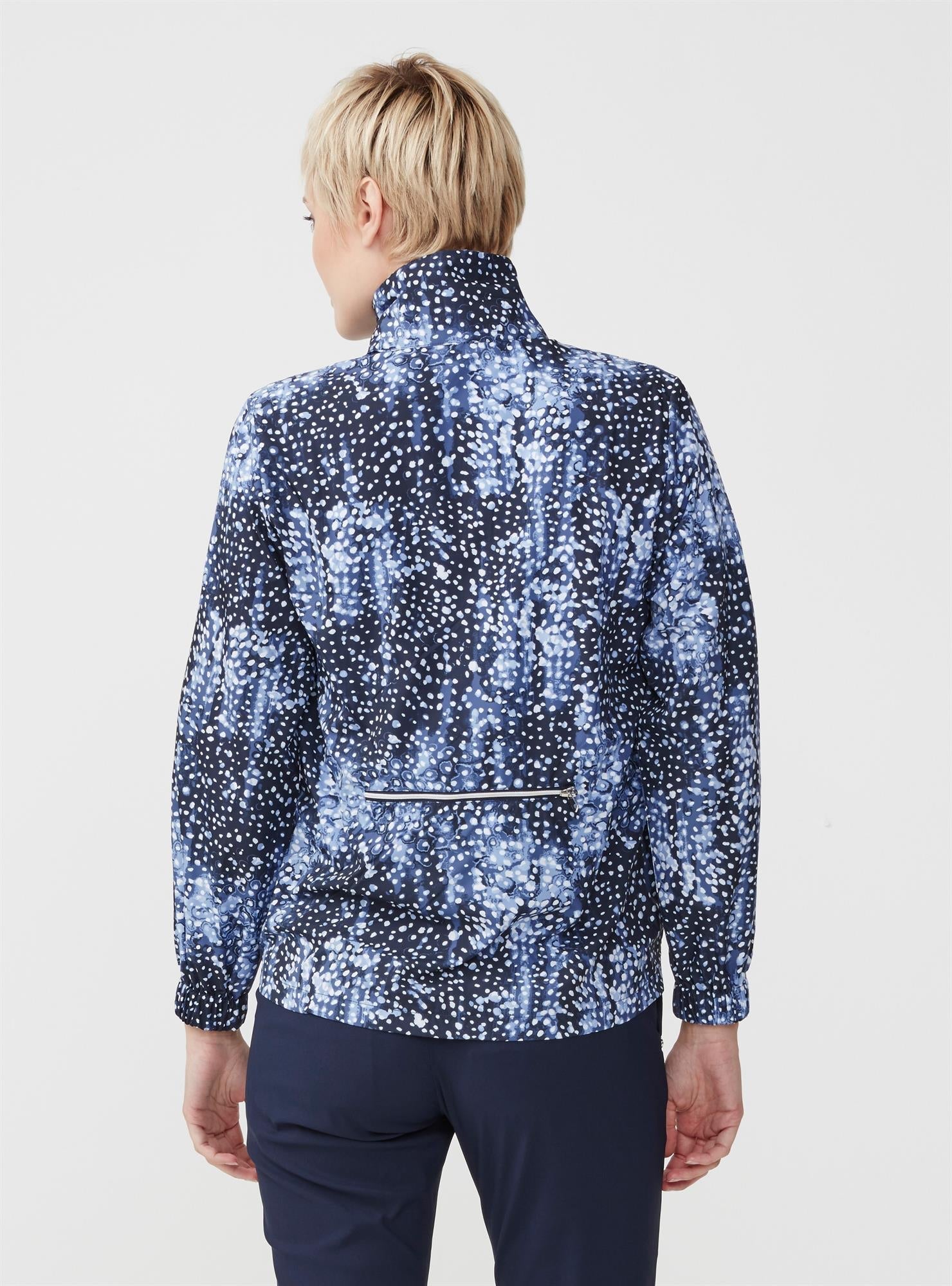 Rohnisch Ladies Pocket Windstopper Jacket Navy Dot